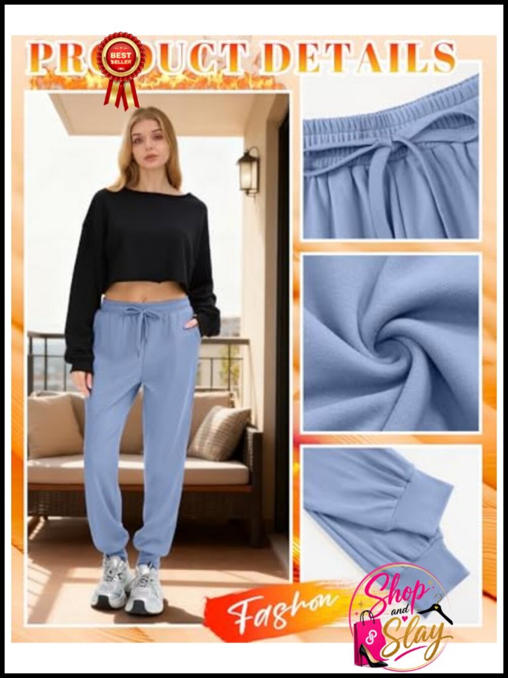 3 Pack Women Fleece Lined Thermal Joggers Sweatpants Drawstring Pockets